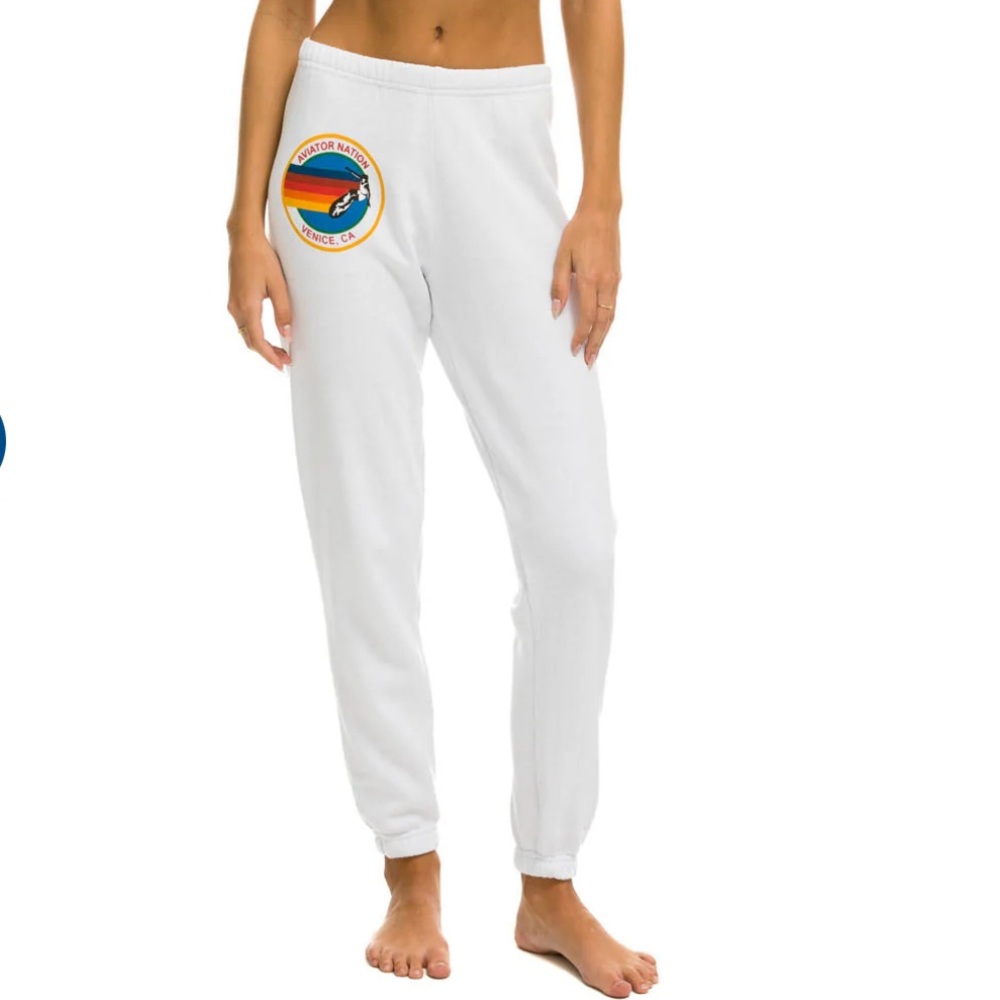 Aviator Nation sweatpants- white